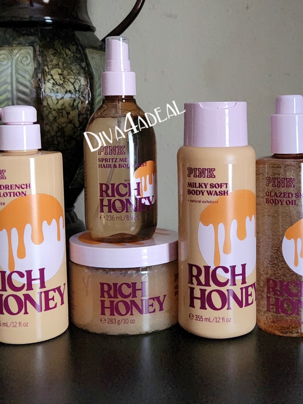 PINK Victoria's Secret RICH HONEY 5PC Collection Bundle New | PINK
